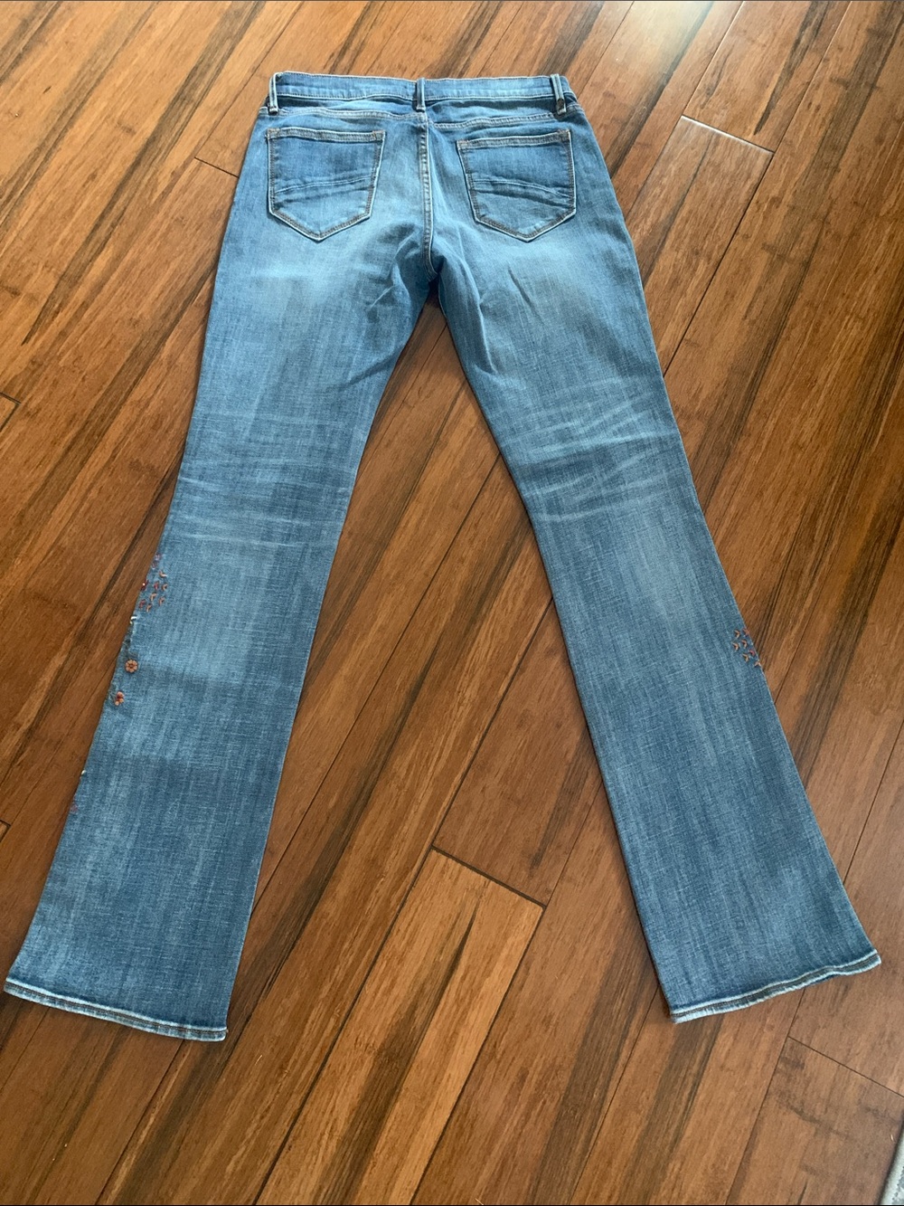 DRIFTWOOD Light Blue Embroidered Wide-Leg Jeans - Picture 7 of 10